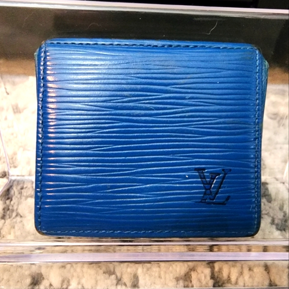 Louis Vuitton Blue Epi Boite Coin Purse